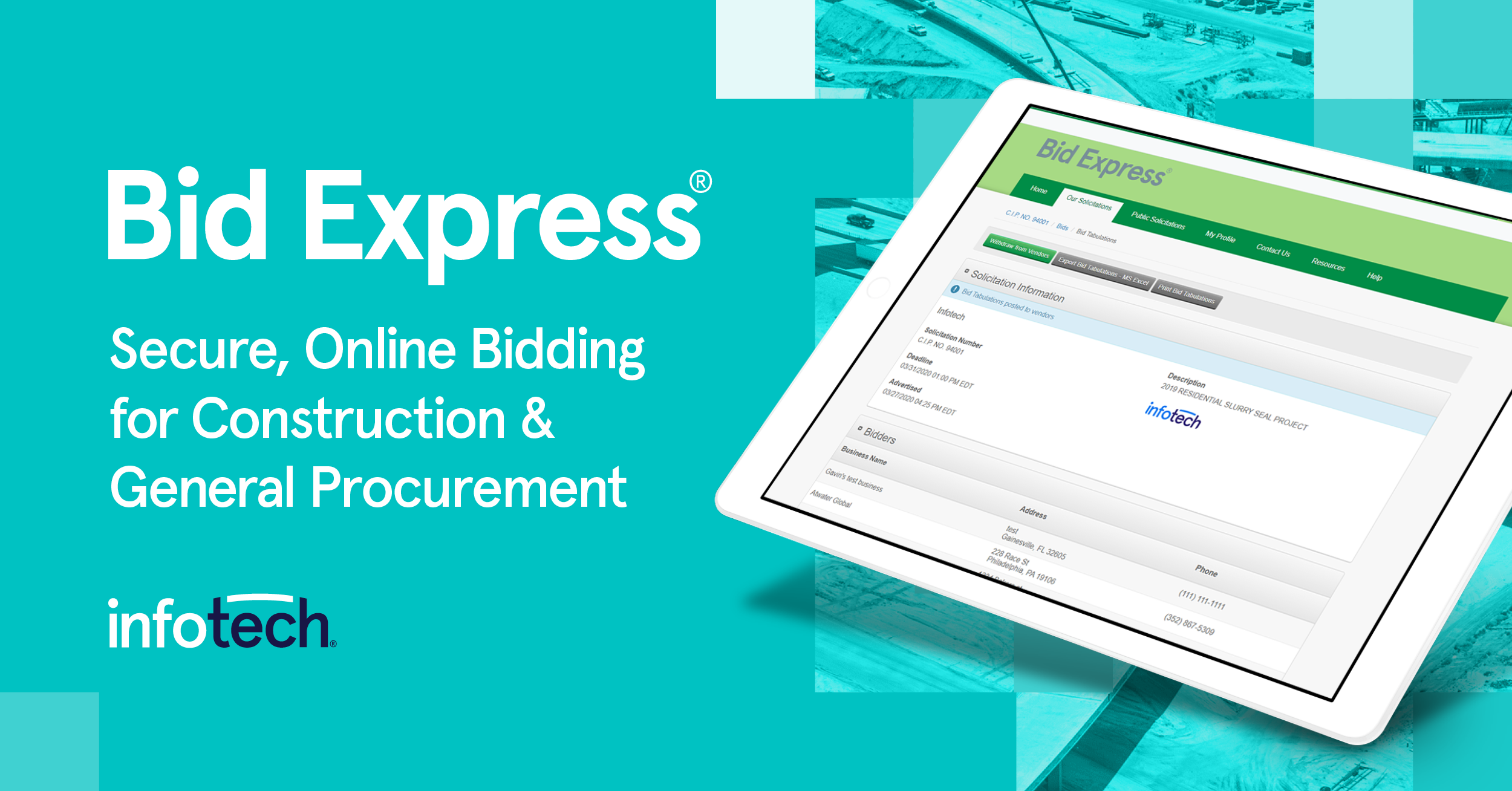 Construction bidding software for local agencies and contractors bid
