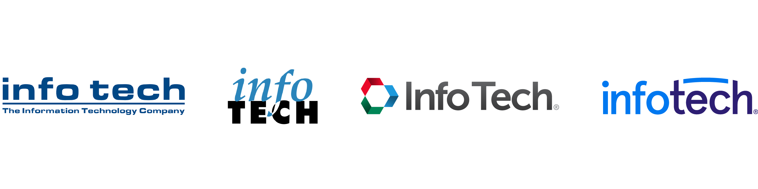 InfotechLogos evolution of infotech logos graphic