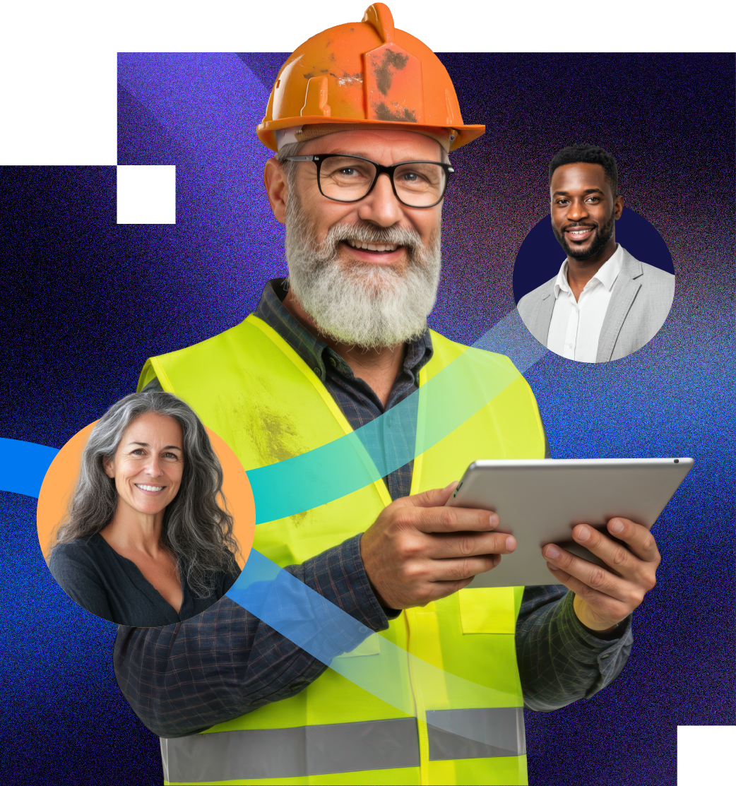 Network of construction workers
