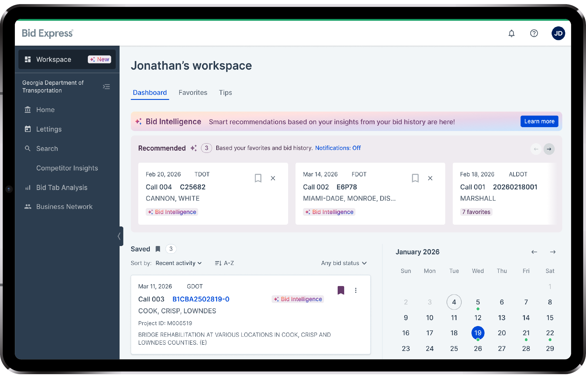 Bid Intelligence within Bidx.com