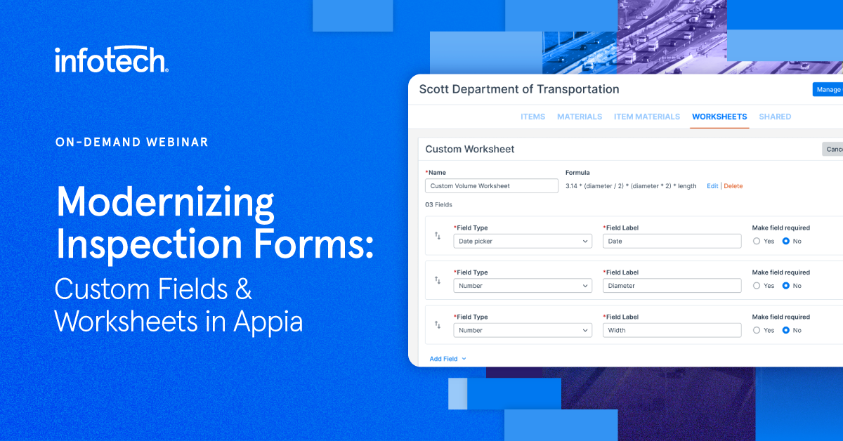 Modernizing Inspection Forms: Custom Fields & Worksheets in Appia ...